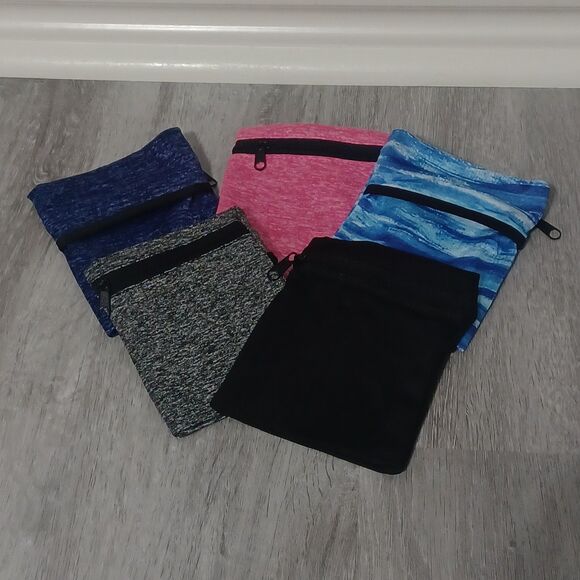 Spandex Sweatband Wrist Wallet, 2 Pockets *Pick 1 for $3, Pick 2 for $5* - Picture 2 of 7